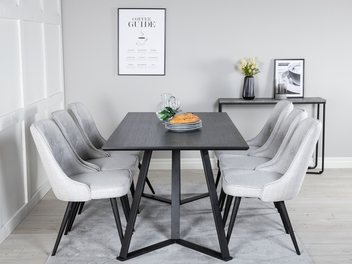 Valgomojo komplektas Dallas 1629 (Pilka)