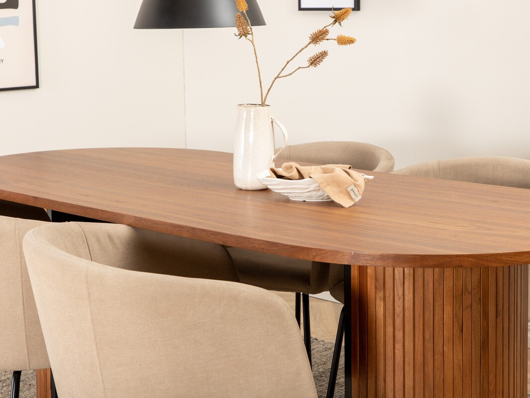 Valgomojo komplektas Dallas 2749 (Smėlinė + Juoda)