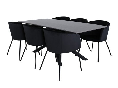 Valgomojo komplektas Dallas 3036 (Juoda)
