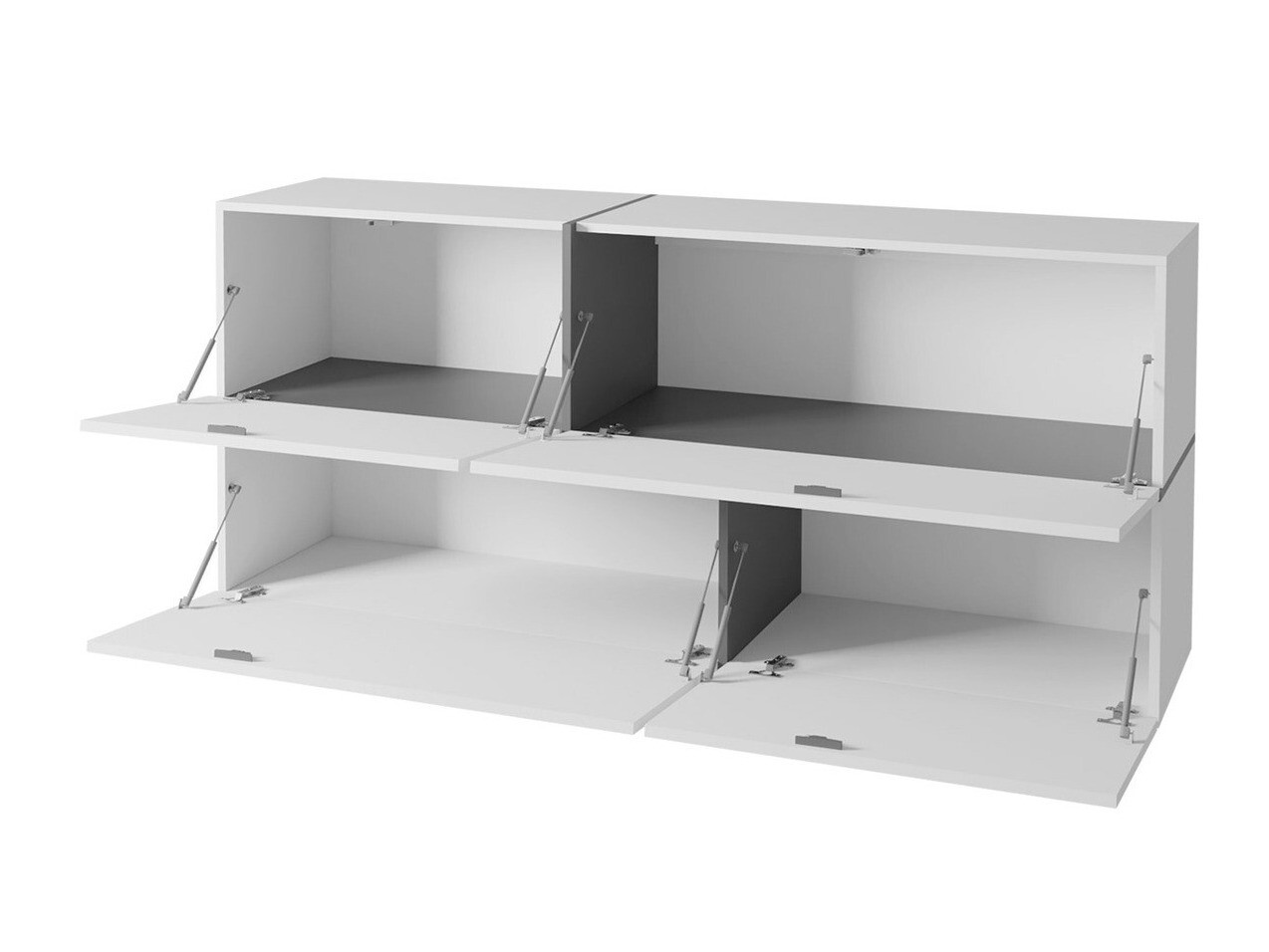 Pakabinama spintelė Charlotte 100 (Balta + Blizgi balta + Sonomos ąžuolas)