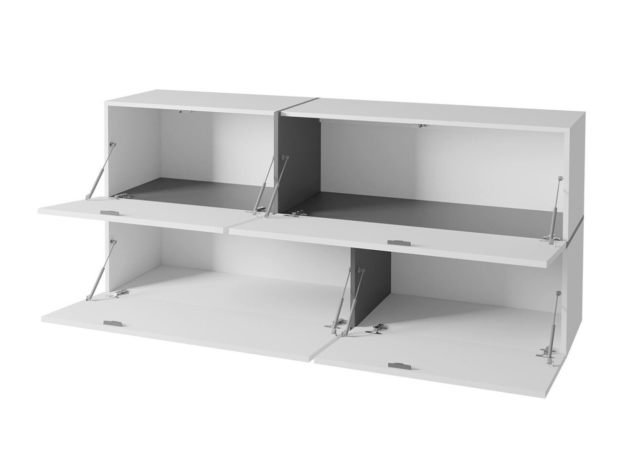 Pakabinama spintelė Charlotte 100 (Juoda + Blizgi juoda + Balta)