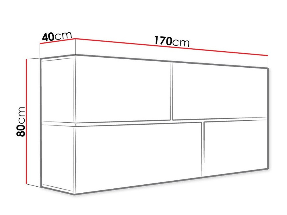 Pakabinama spintelė Charlotte 100 (Juoda + Blizgi juoda + Balta)