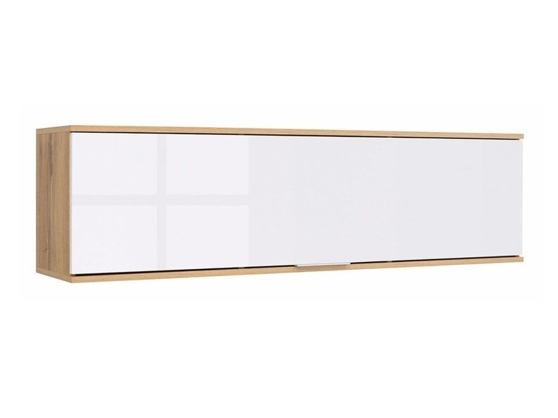 Pakabinama spintelė Tivetra 110 (Votan ąžuolas + Blizgi balta)