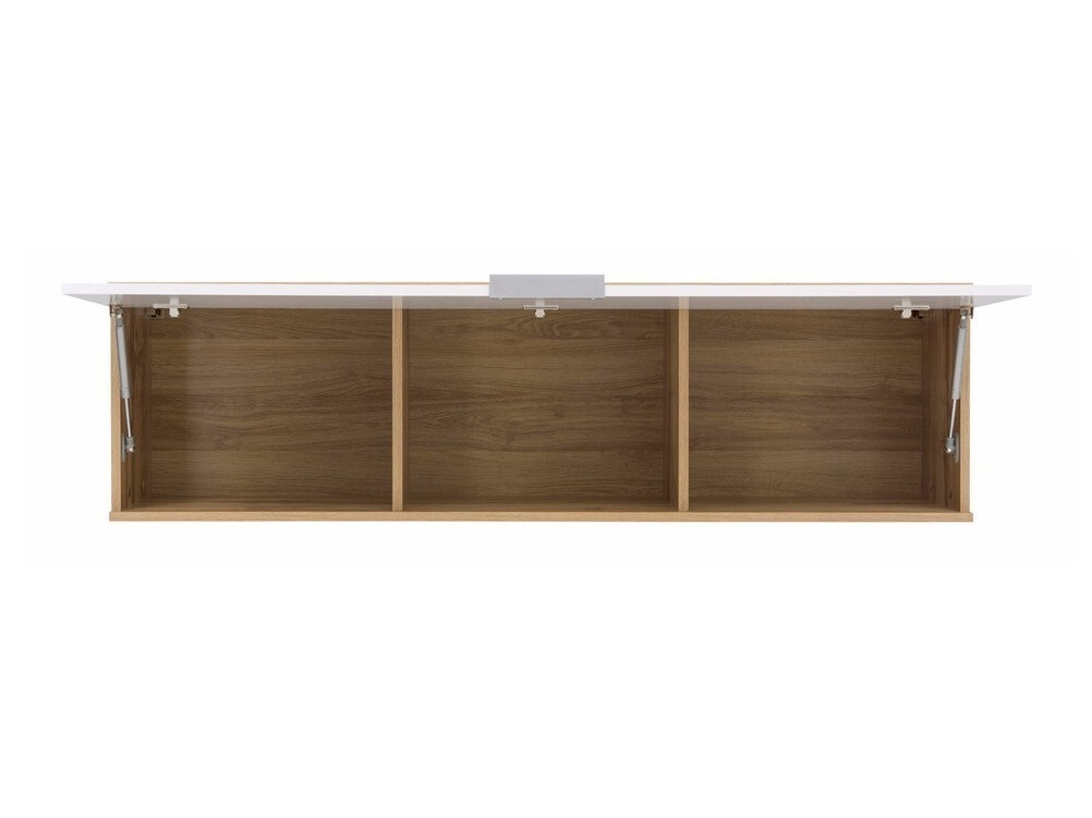 Pakabinama spintelė Tivetra 110 (Votan ąžuolas + Blizgi balta)