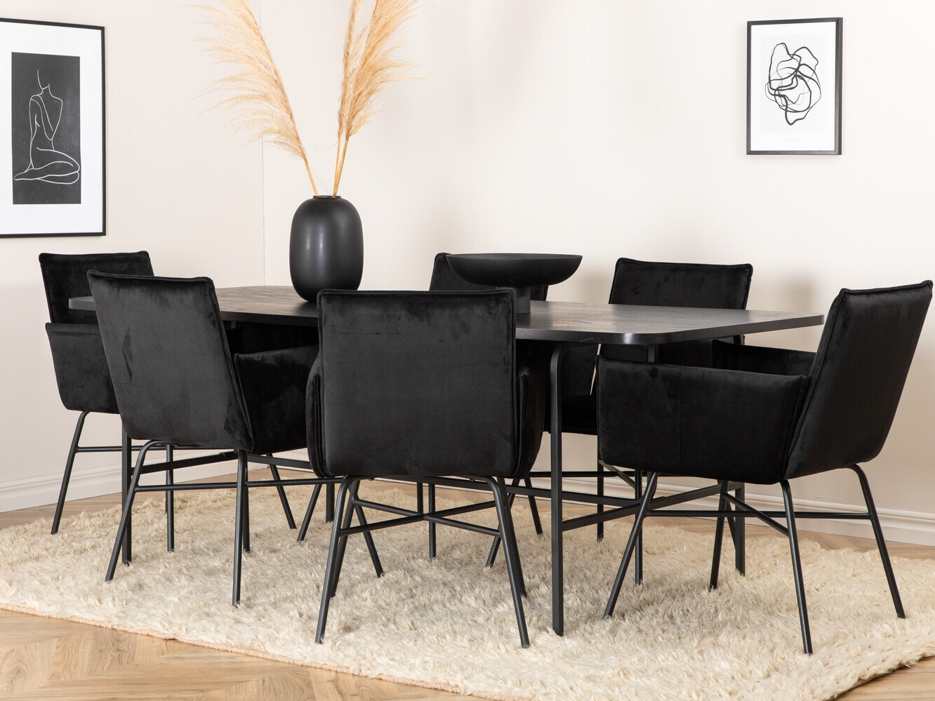 Valgomojo komplektas Dallas 2788 (Juoda)