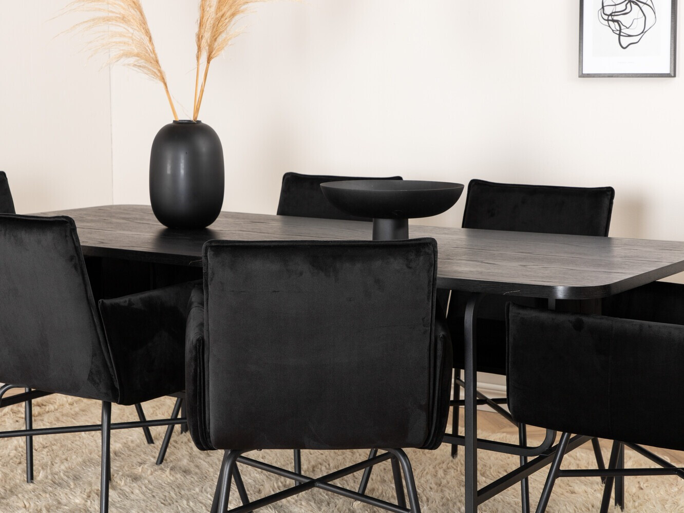 Valgomojo komplektas Dallas 2788 (Juoda)