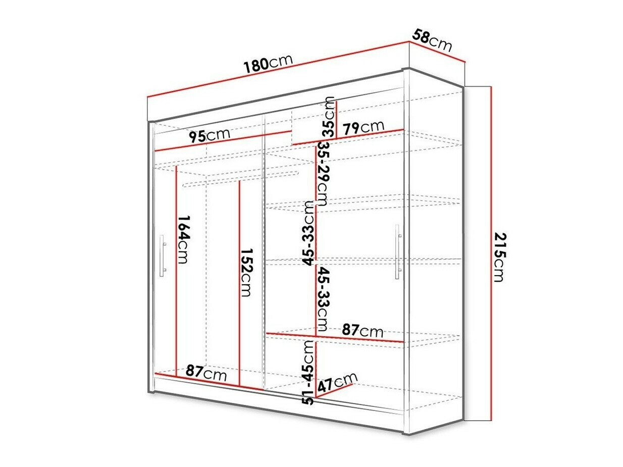 Spinta Closico 100 (Tamsus ąžuolas)
