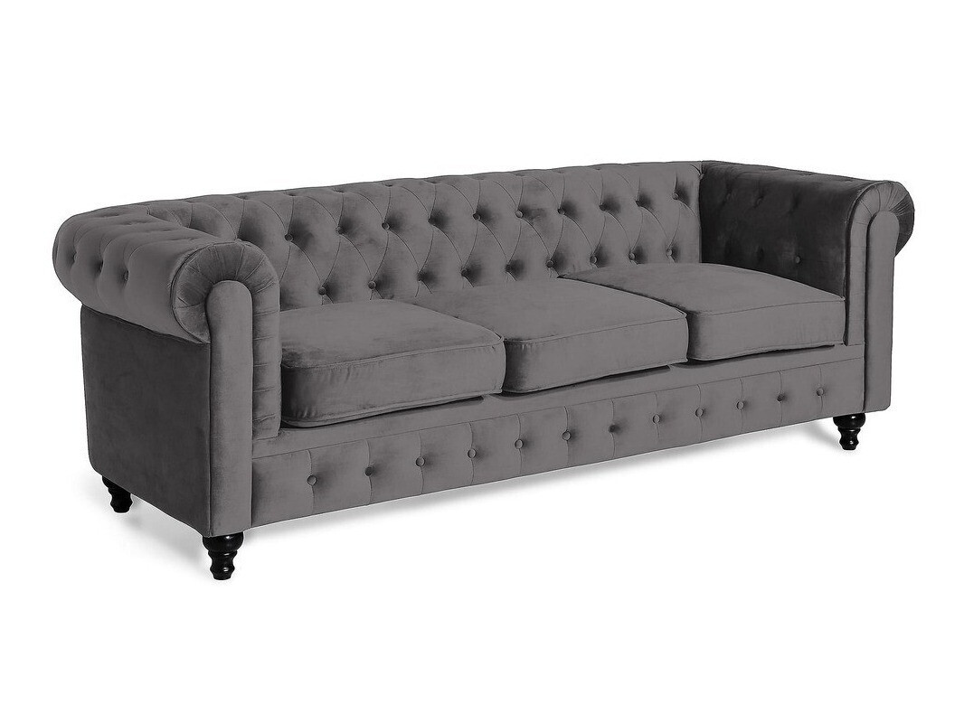 Chesterfield minkštų baldų komplektas Manor House Ophfenu 110 (Tamsi pilka)