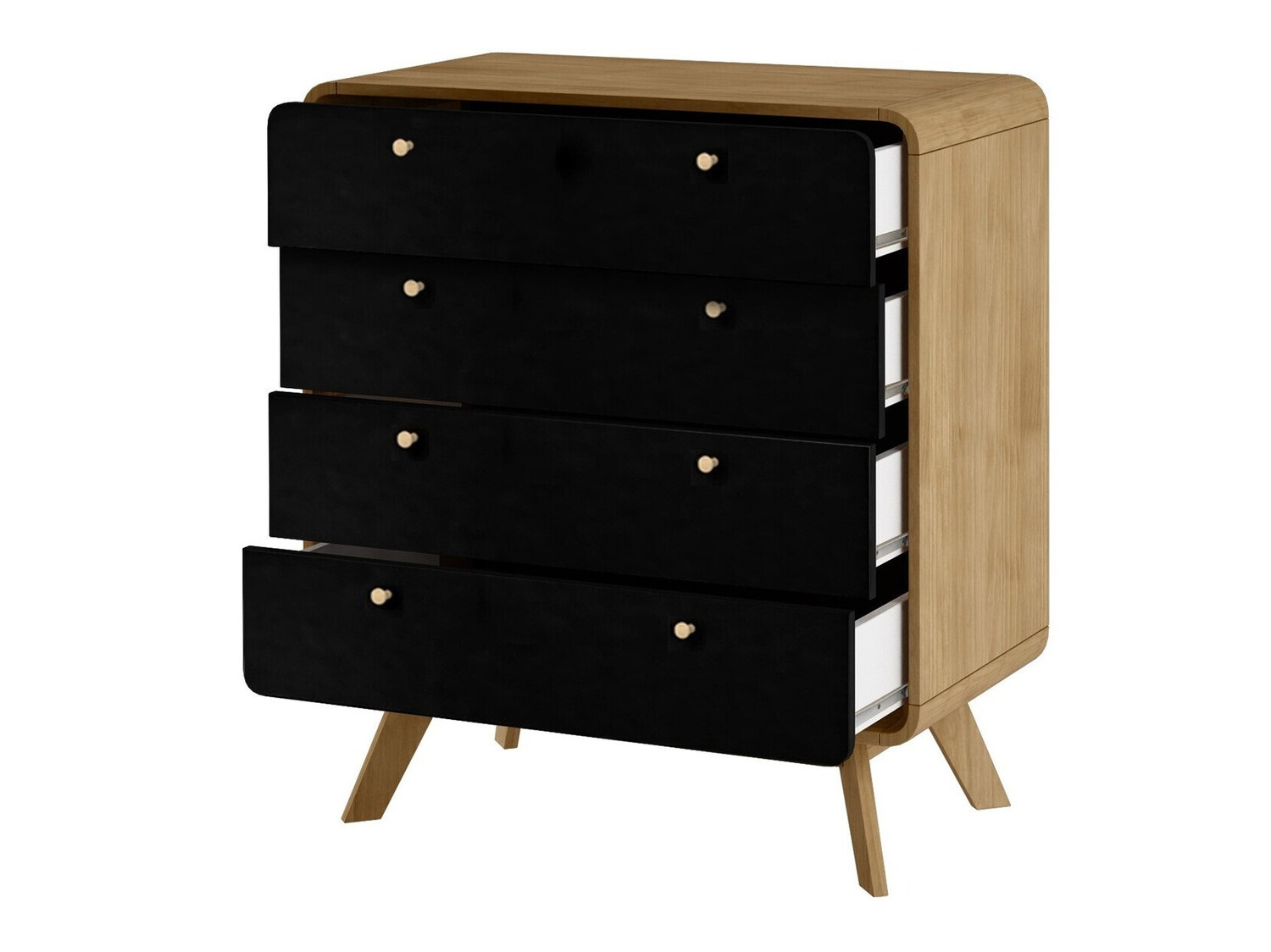 Komoda Elbtena 112 (Ąžuolas + Juoda)