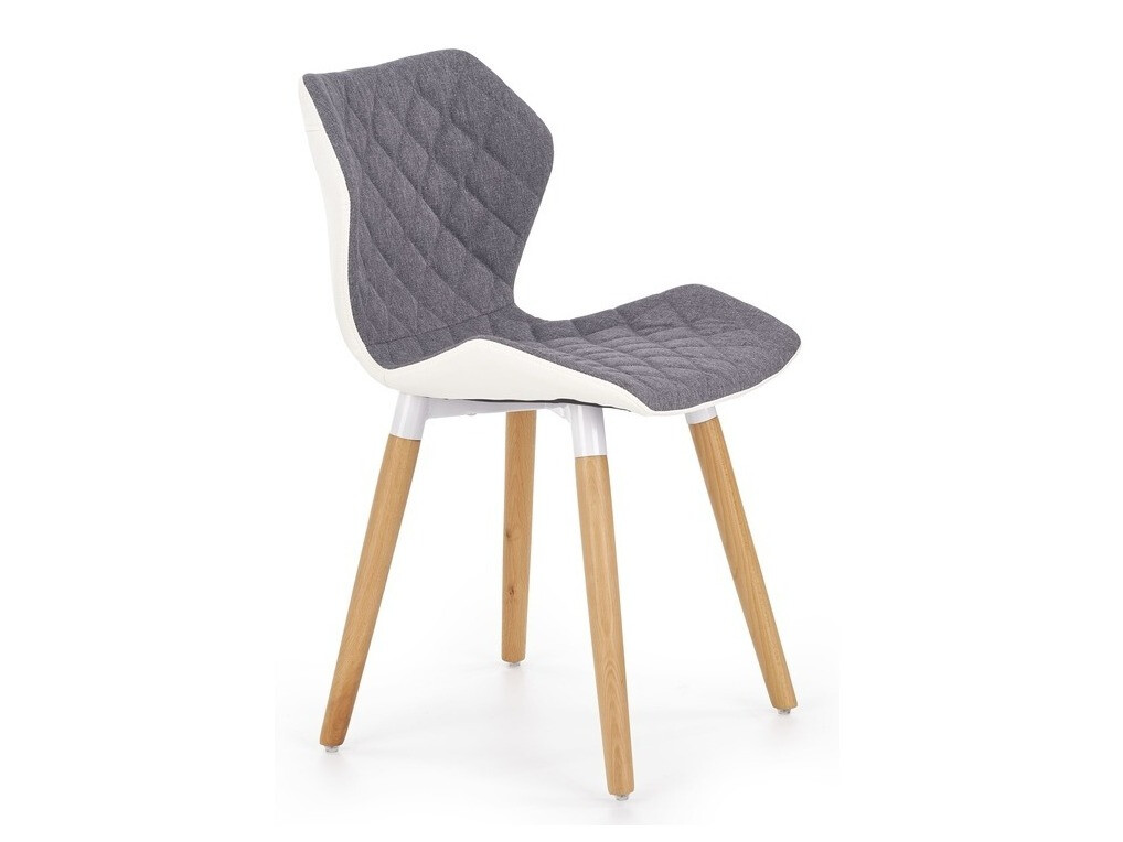Kėdė Houston 583 (Pilka + Balta + Šviesus medis)