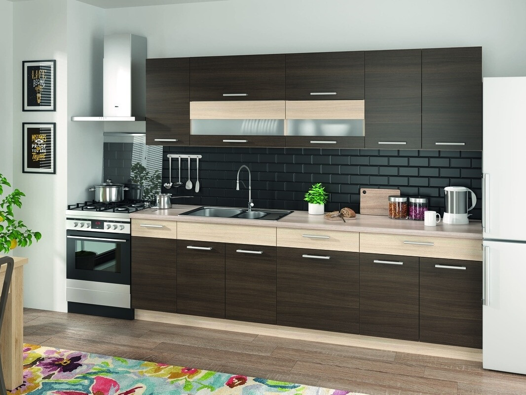 Modulinis virtuvės komplektas Mode Dark 128