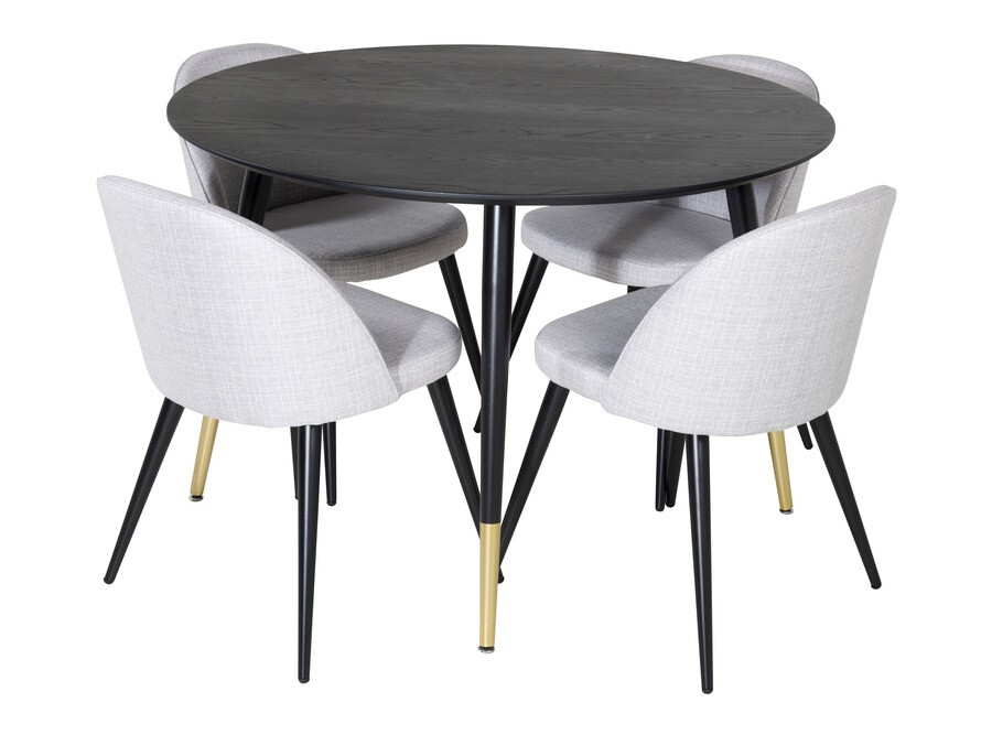 Kėdė Dallas 169 (Šviesi pilka + Juoda)