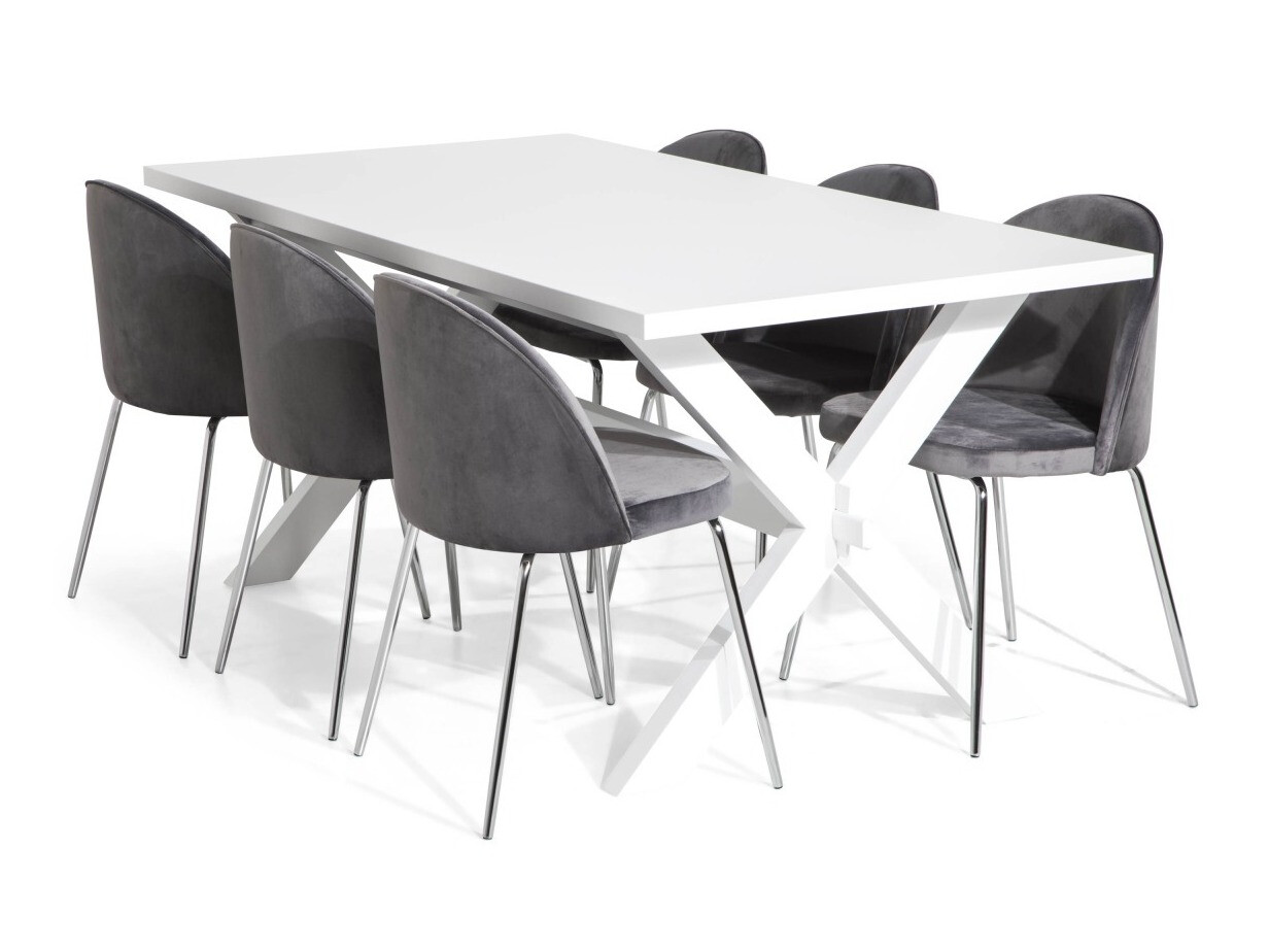 Valgomojo komplektas Scandinavian Choice 679 (Pilka + Sidabrinė)