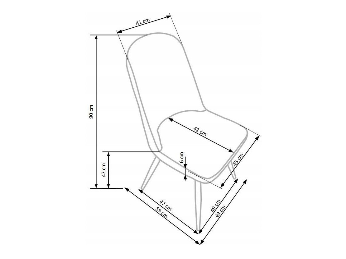 Kėdė Houston 562 (Pilka + Medaus ąžuolas)