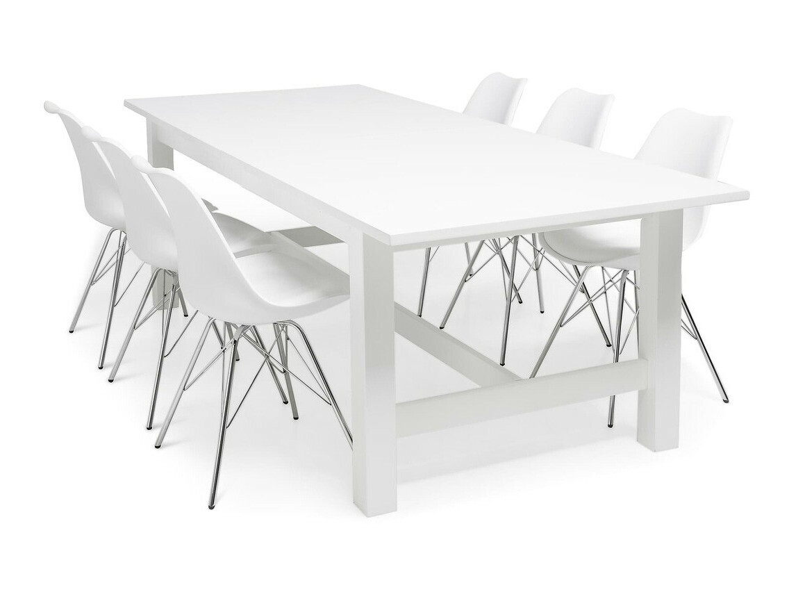 Valgomojo komplektas Scandinavian Choice 575 (Balta + Sidabrinė)