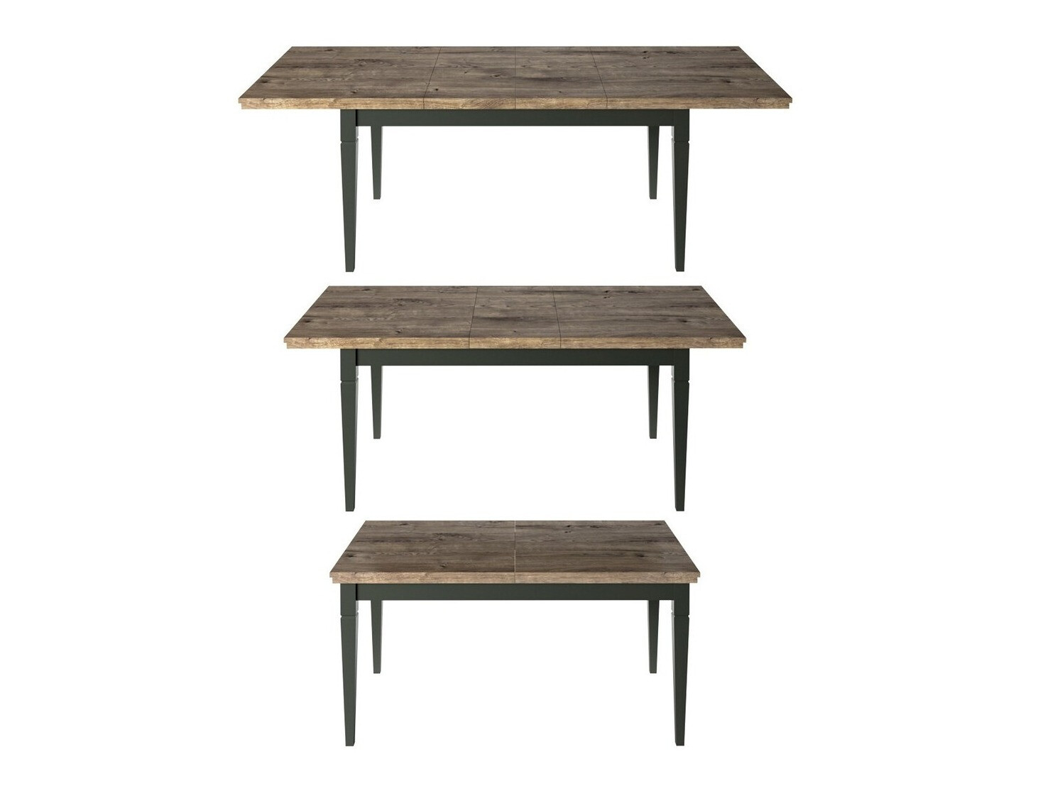 Stalas Tolnue 107 (Tamsi žalia + Ąžuolas lefkas)