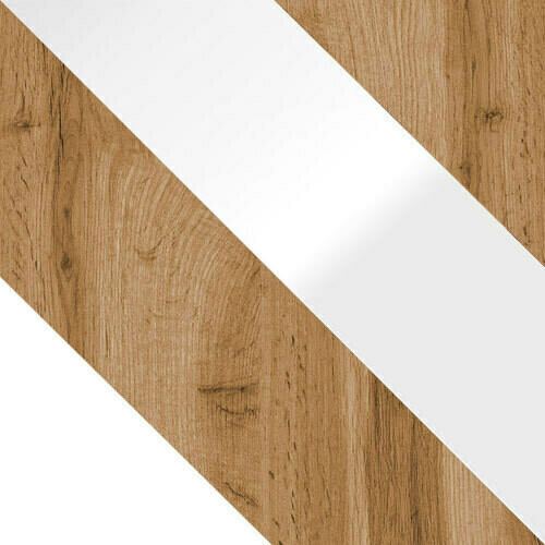 Komoda Sarasota 127 (Balta + Blizgi balta + Votan ąžuolas)