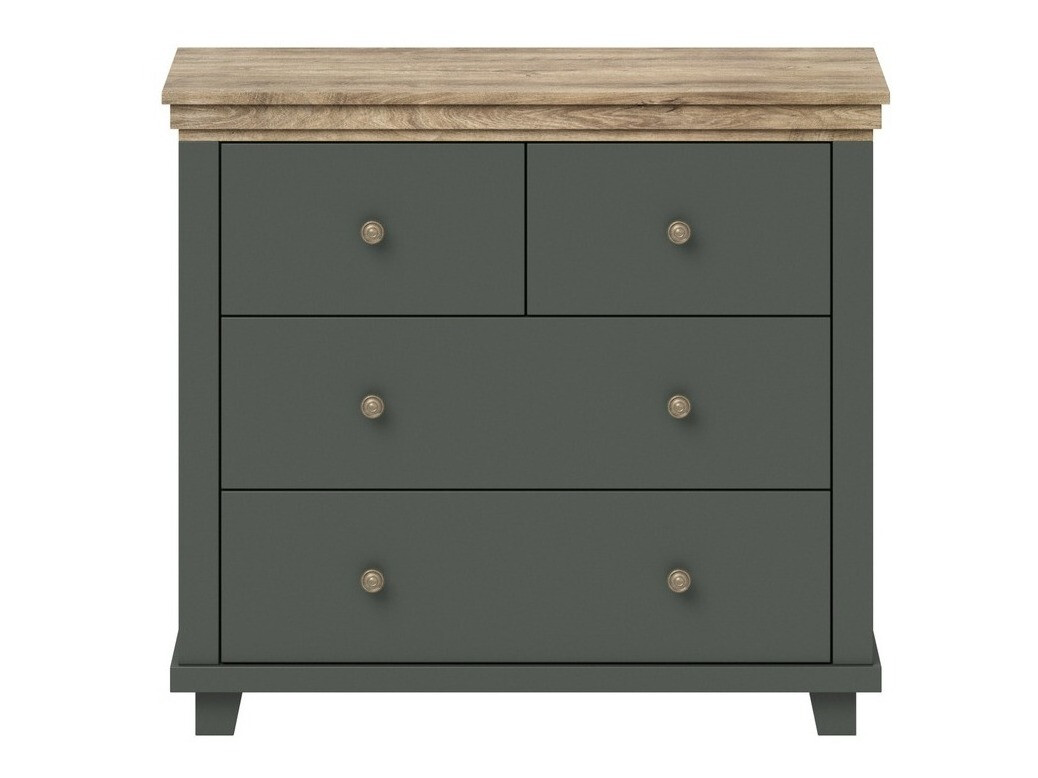 Komoda Tolnue 118 (Tamsi žalia + Ąžuolas lefkas)