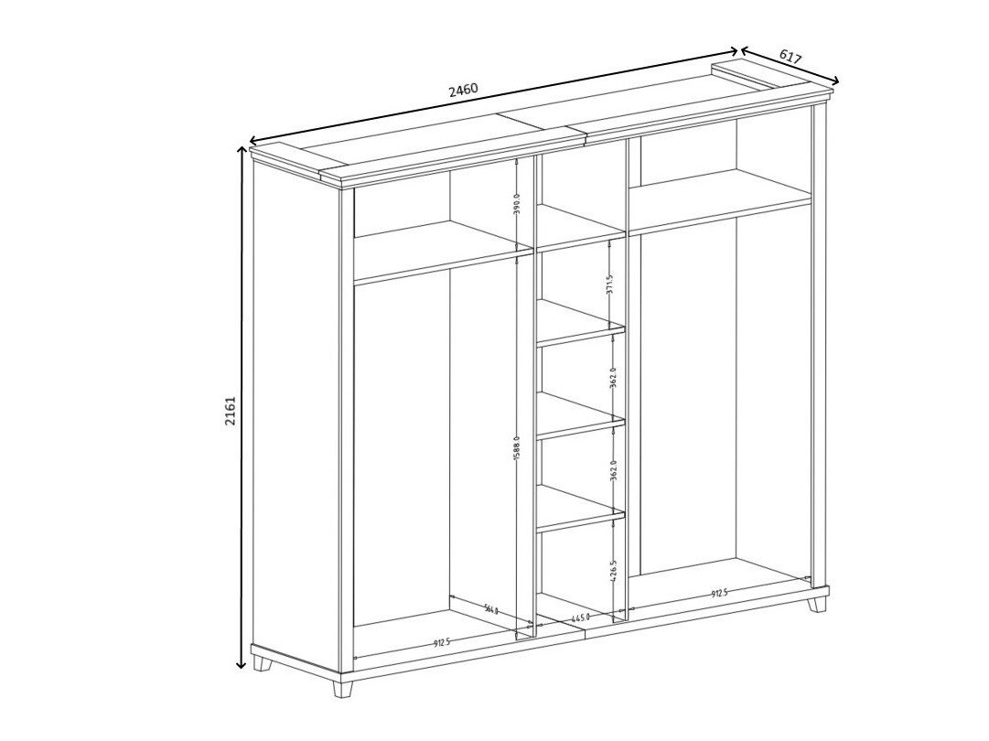 Spinta Tolnue 116 (Tamsi žalia + Ąžuolas lefkas)