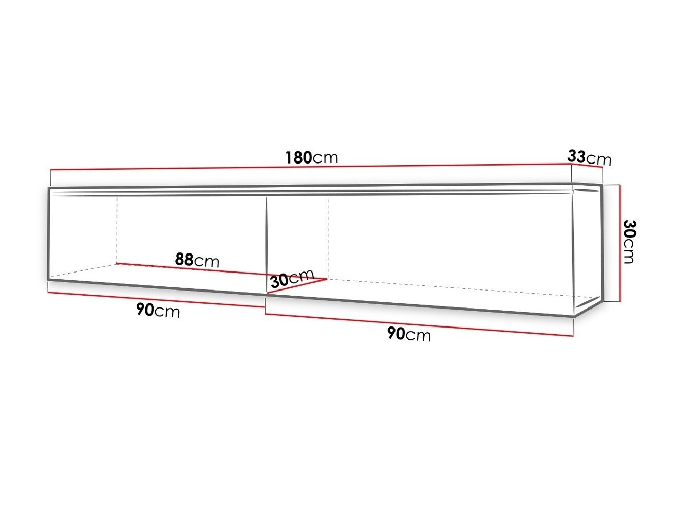 TV staliukas Scientia I (Balta + Blizgi balta)