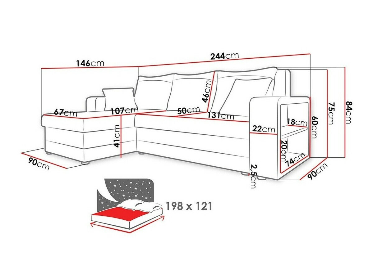 Minkštas kampas Comfivo 153 (Alova 36 + Soft 017)