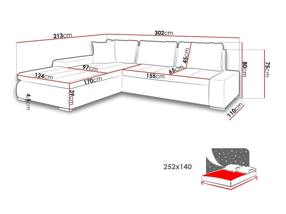Minkštas kampas Comfivo 147 (Soft 017 + Casablanca 2315)