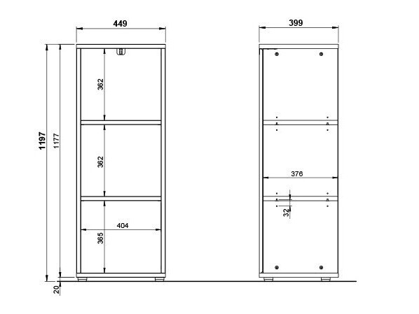 Lentyna Eliromo 100 (Grafitas + Grandson ąžuolas)