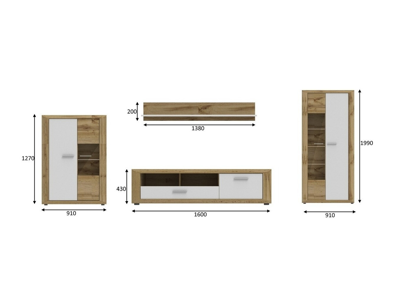 Svetainės komplektas Bristol 108