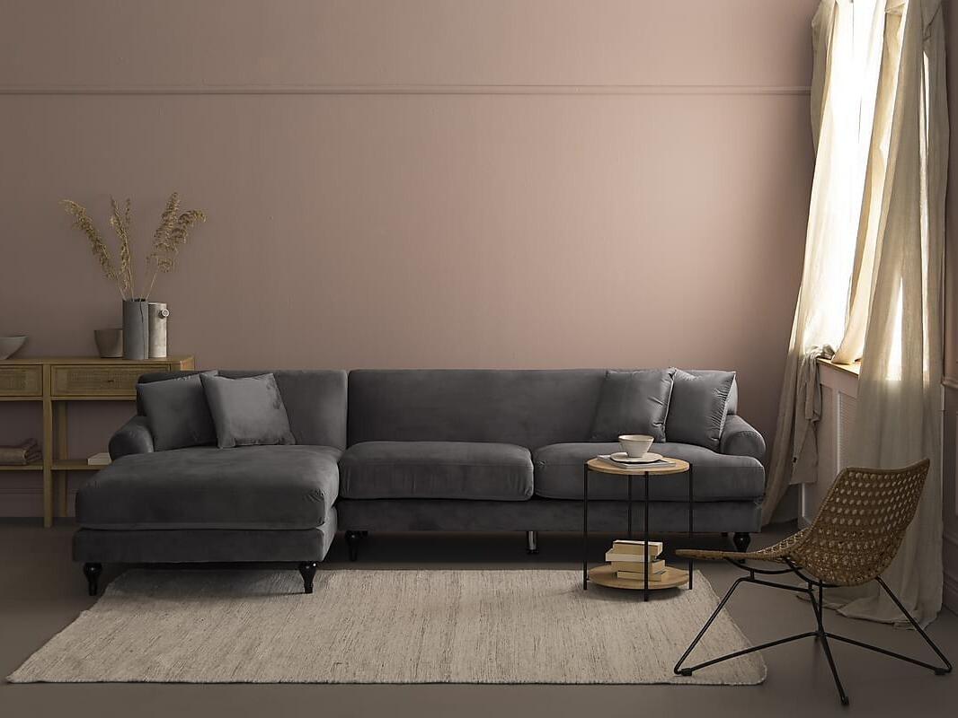 Minkštas kampas Augusta 123 (Pilka)