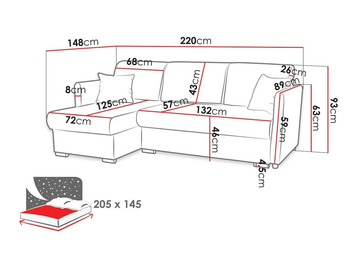 Minkštas kampas Carlsbad 115 (Manila 29)