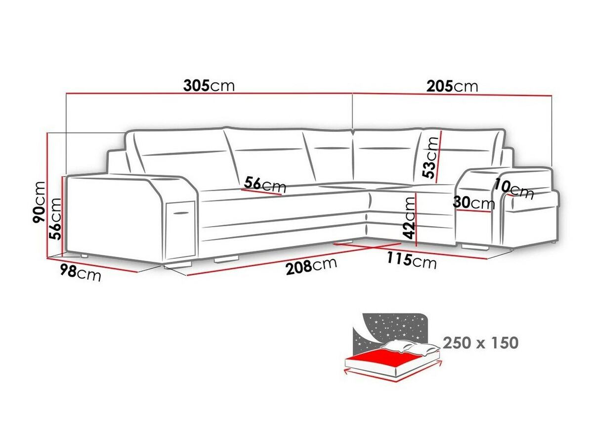 Minkštas kampas Kingsport 101