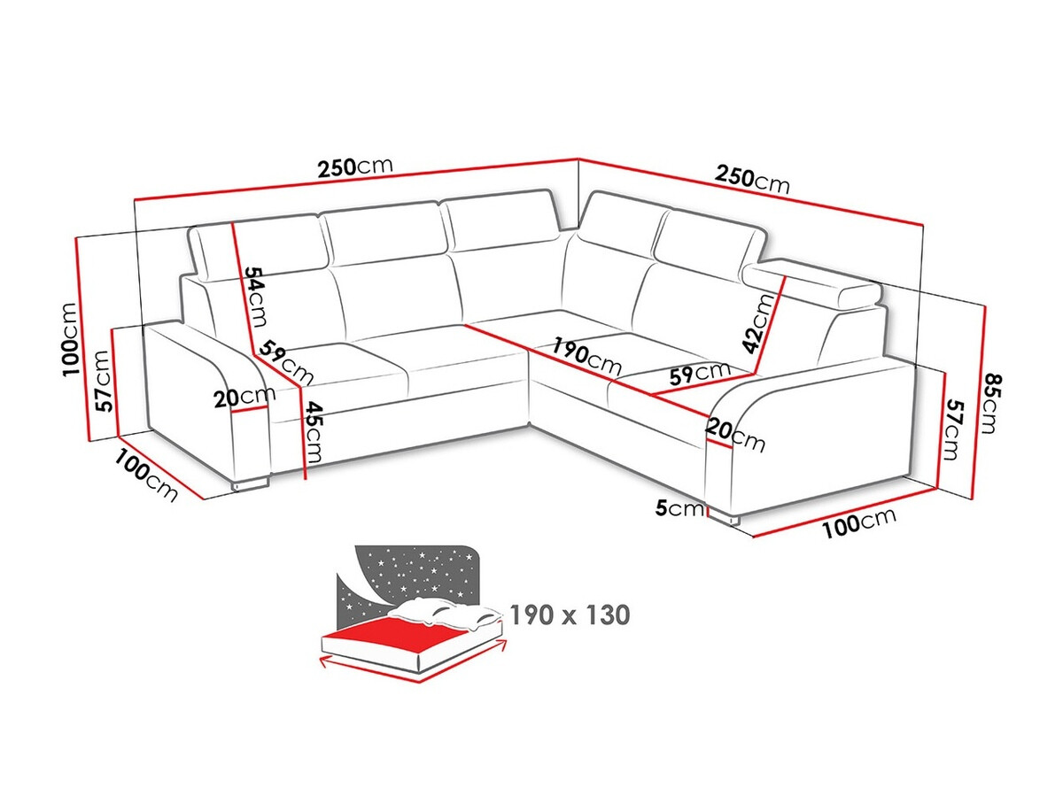 Minkštas kampas Etrcala 101 (Crown 18)