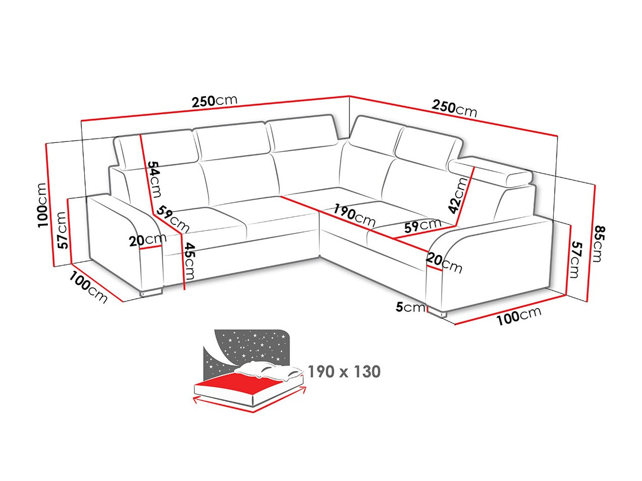 Minkštas kampas Etrcala 101 (Crown 4)