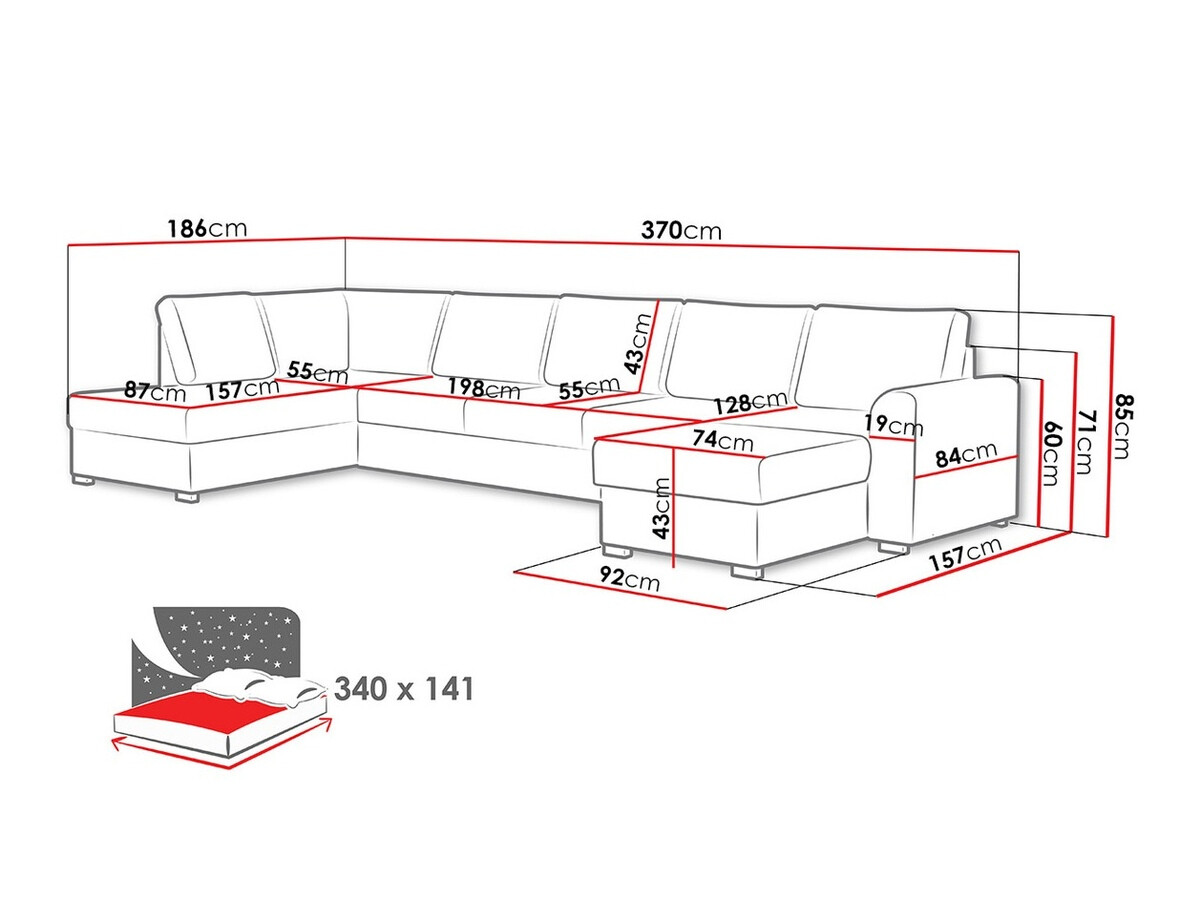Minkštas kampas Comfivo 262 (Abriamo 03)