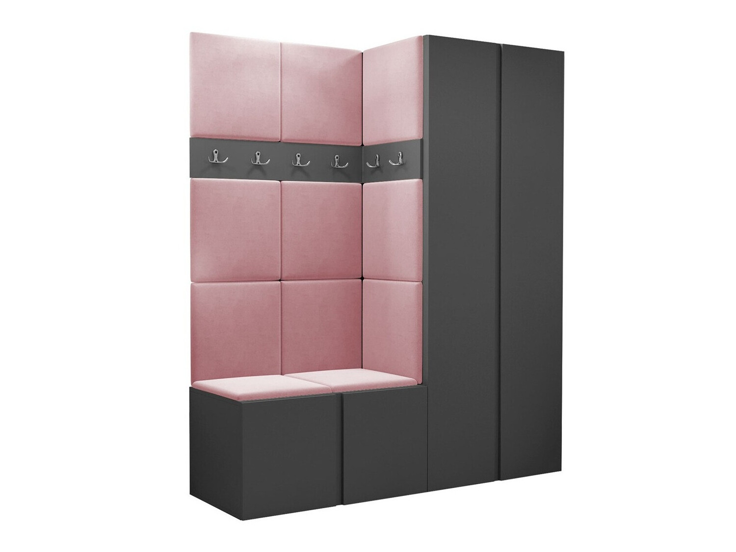 Prieškambario komplektas Pinis III (Grafitas)