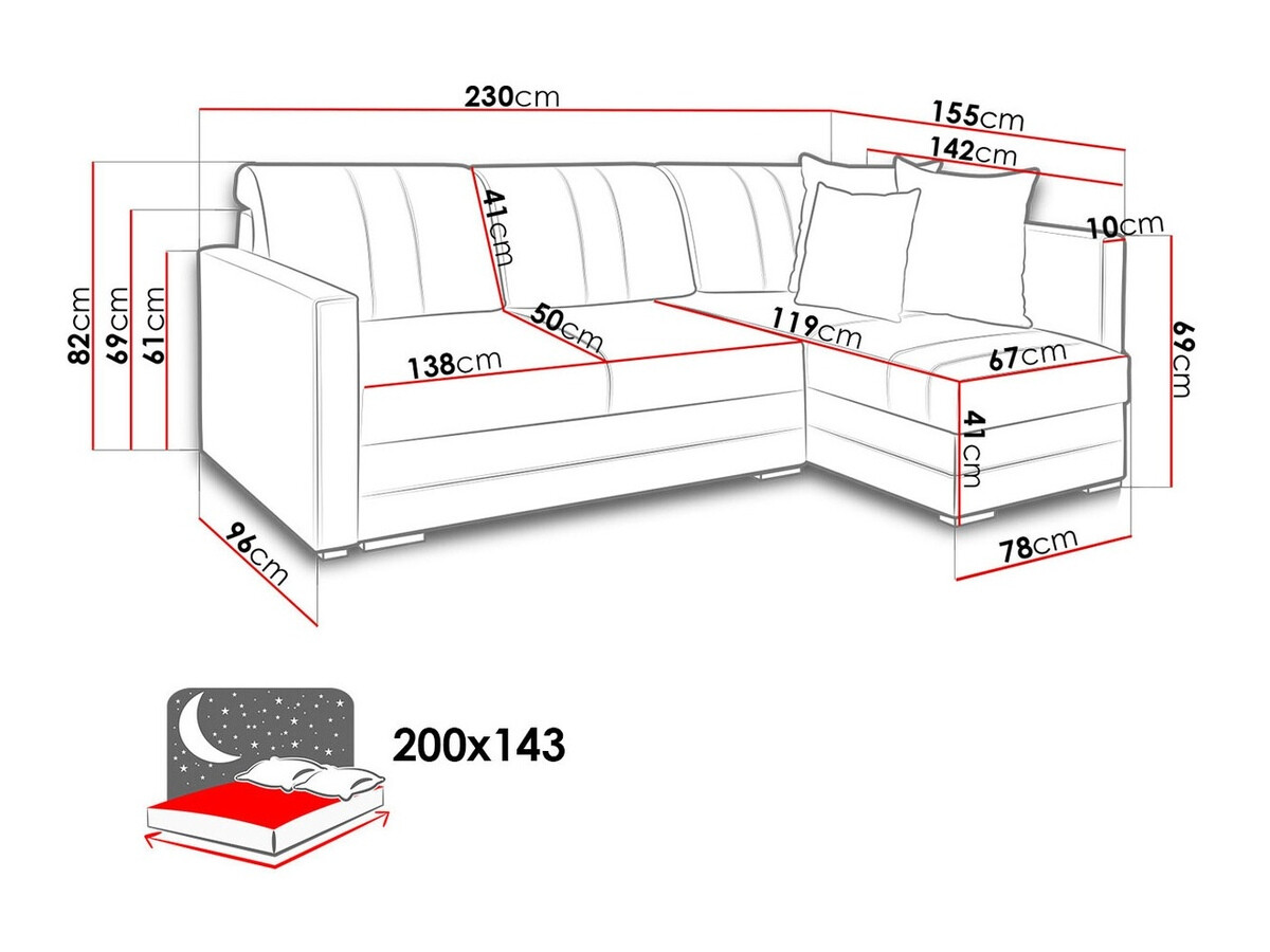 Minkštas kampas Edinburg 100 (Inari 96 + Cayenne 1115)
