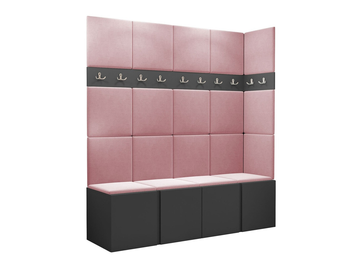 Prieškambario komplektas Pinis II (Grafitas)