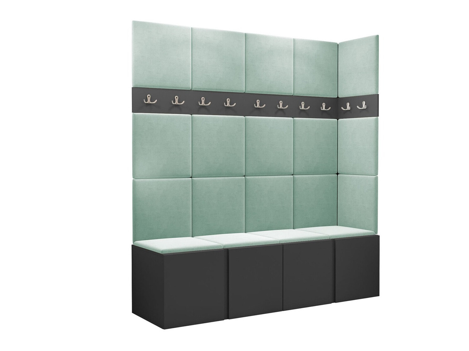 Prieškambario komplektas Pinis II (Grafitas)