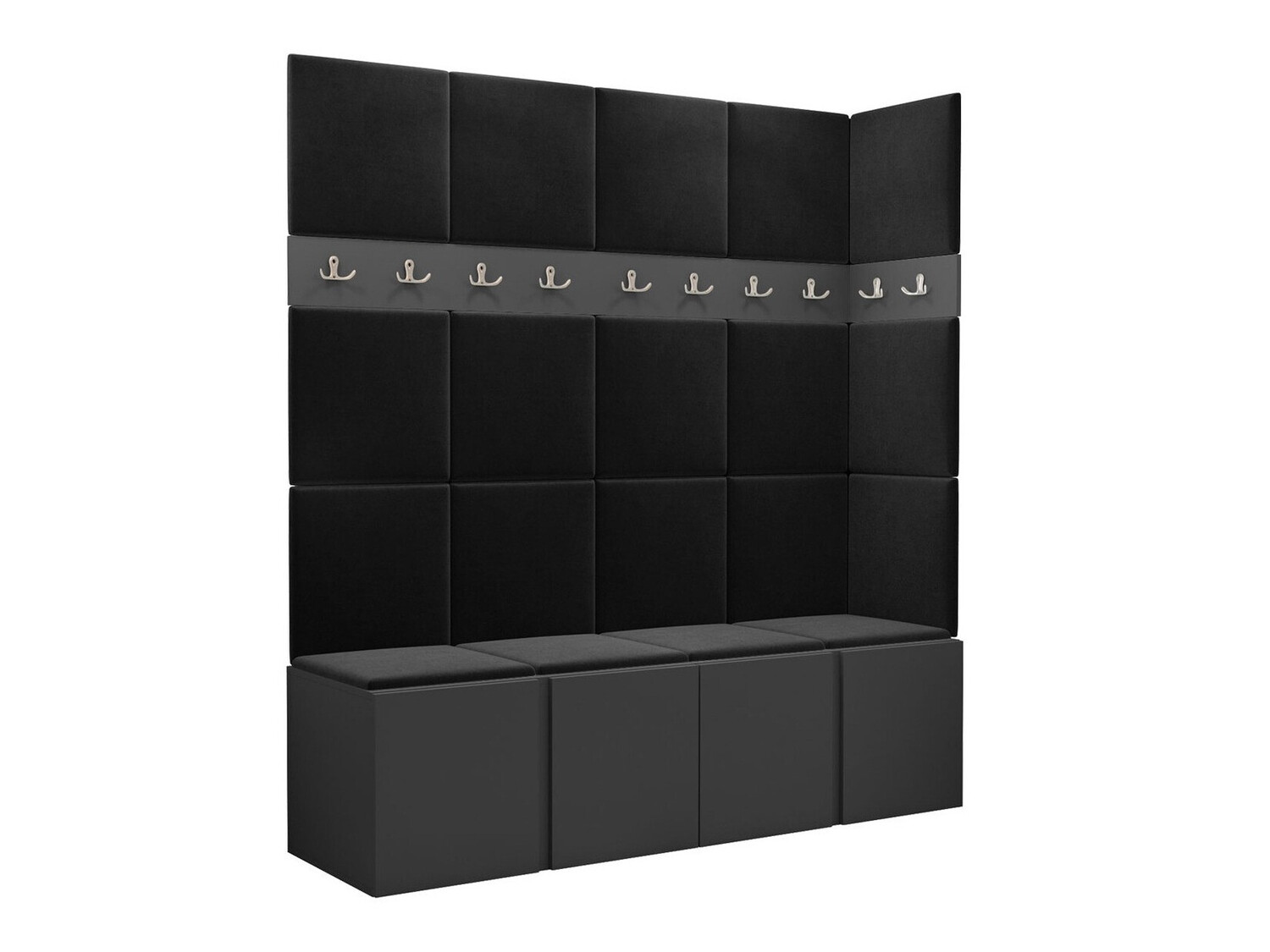 Prieškambario komplektas Pinis II (Grafitas)