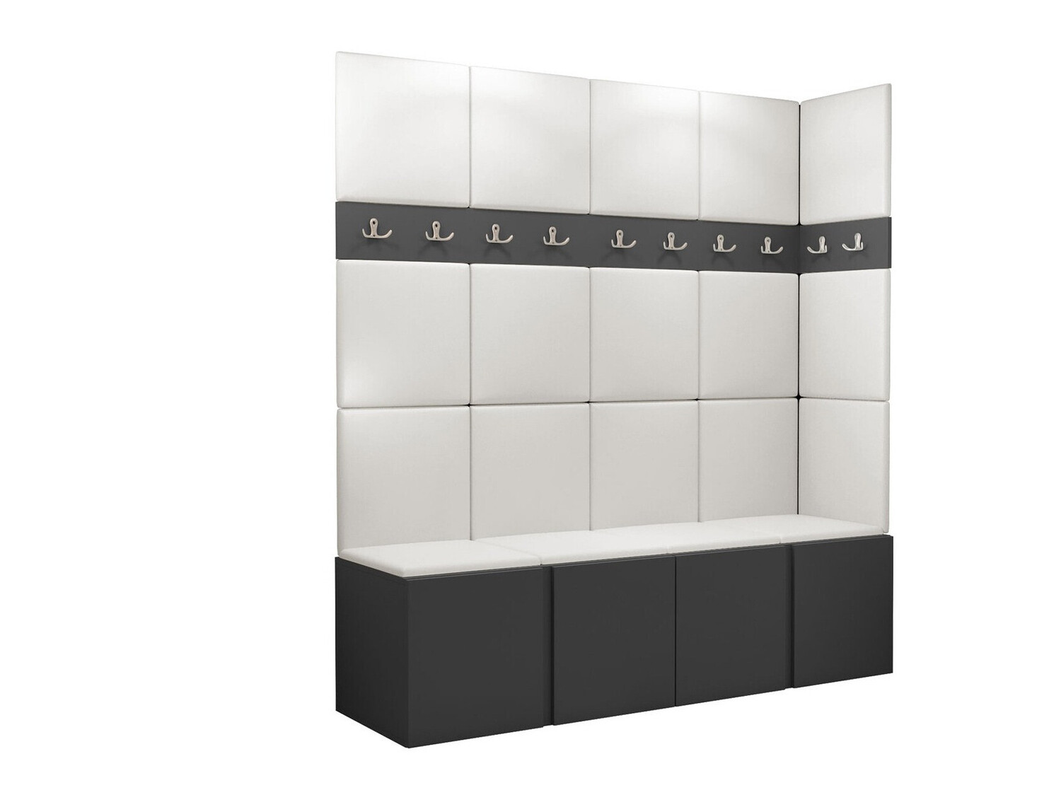 Prieškambario komplektas Pinis II (Grafitas)