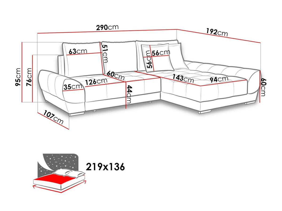 Minkštas kampas Lincoln 115 (Manelith 95)
