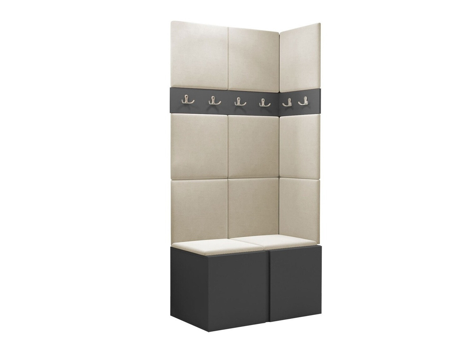 Prieškambario komplektas Pinis I (Grafitas)