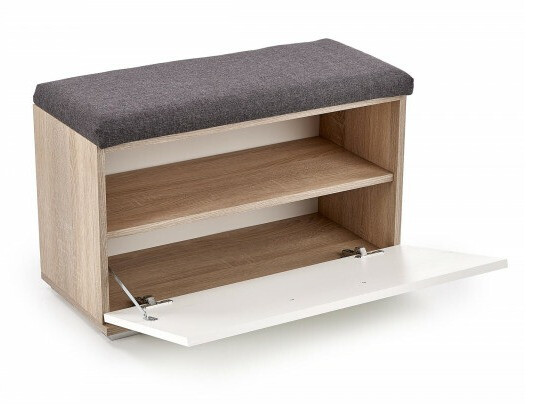 Batų dėžė Cirveso 117 (Sonomos ąžuolas + Blizgi balta)