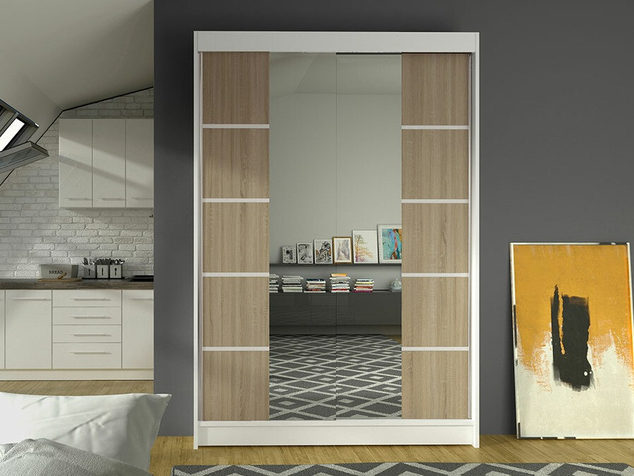 Spinta Closico 151 (Balta + Sonomos ąžuolas)