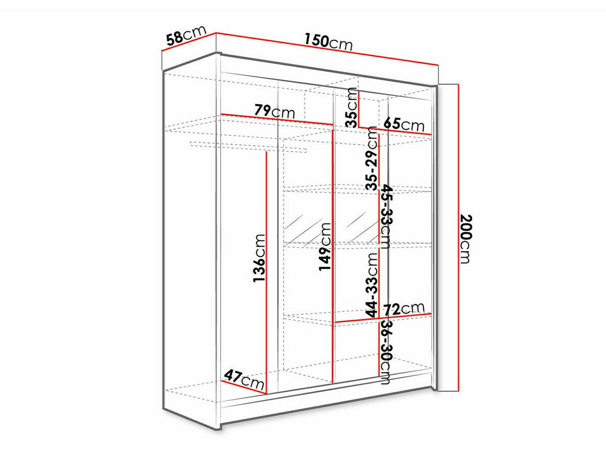 Spinta Closico 141 (Juoda + Balta)