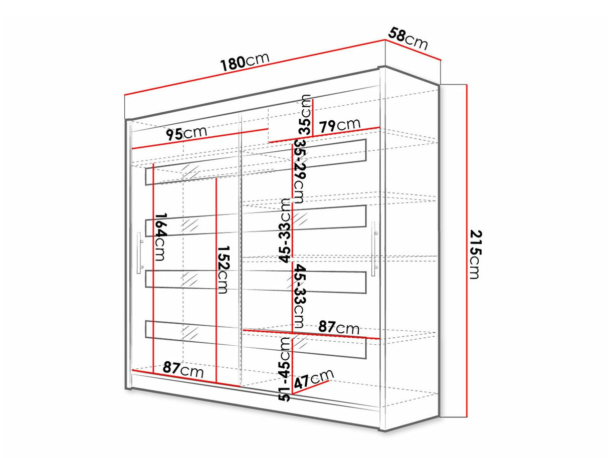 Spinta Closico Pallor XI (Balta + Blizgi juoda)