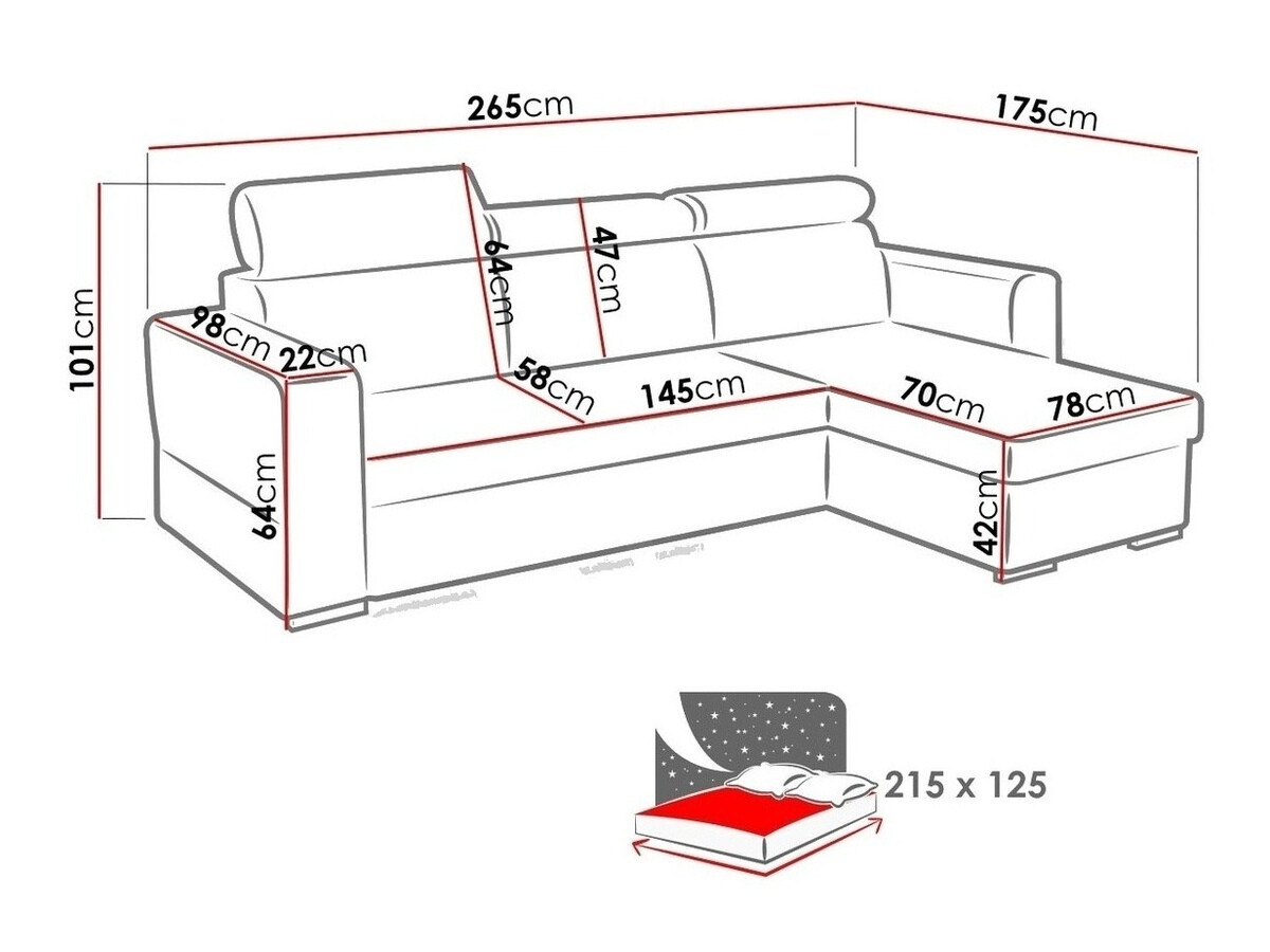 Minkštas kampas Temple 106