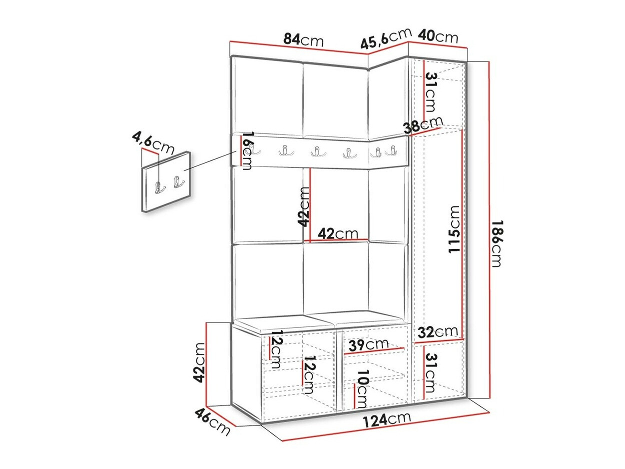 Prieškambario komplektas Hartford 277 (Manila 02)