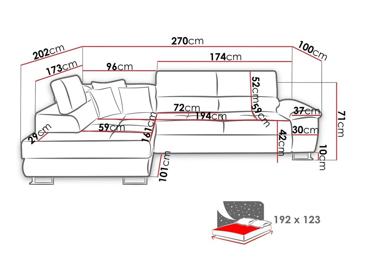 Minkštas kampas Comfivo Ruta III (Soft 011 + Lux 06)