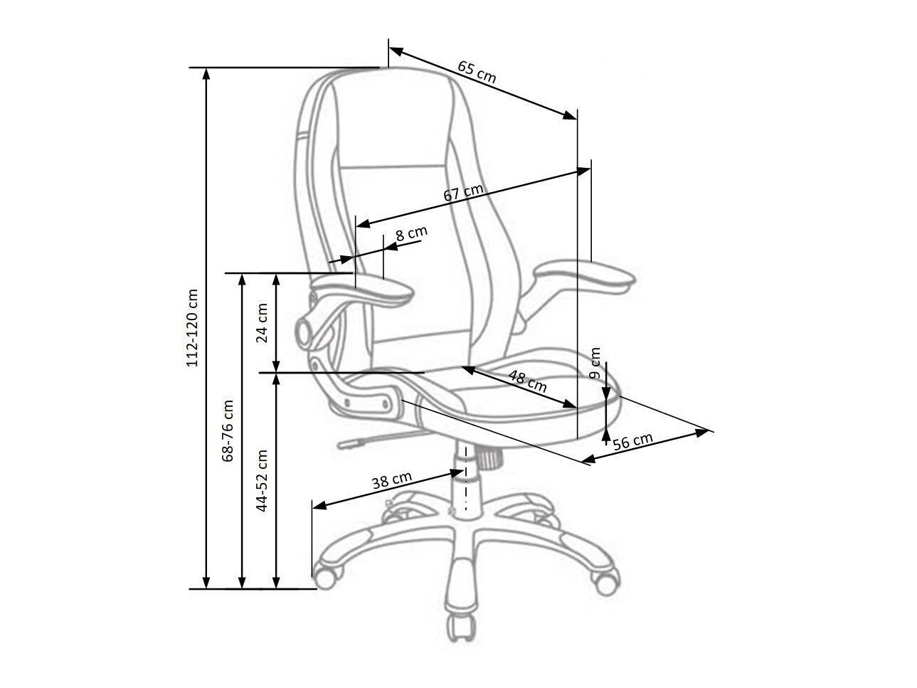 Biuro kėdė Houston 569 (Juoda + Balta)